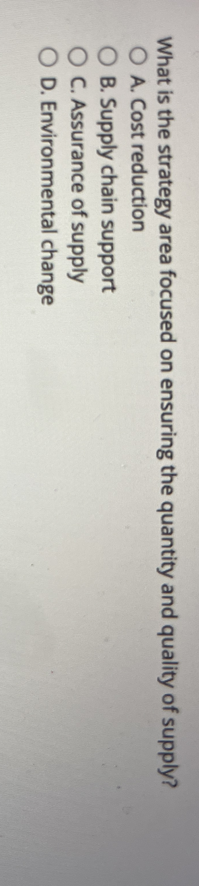 What is the strategy area focused on ensuring the