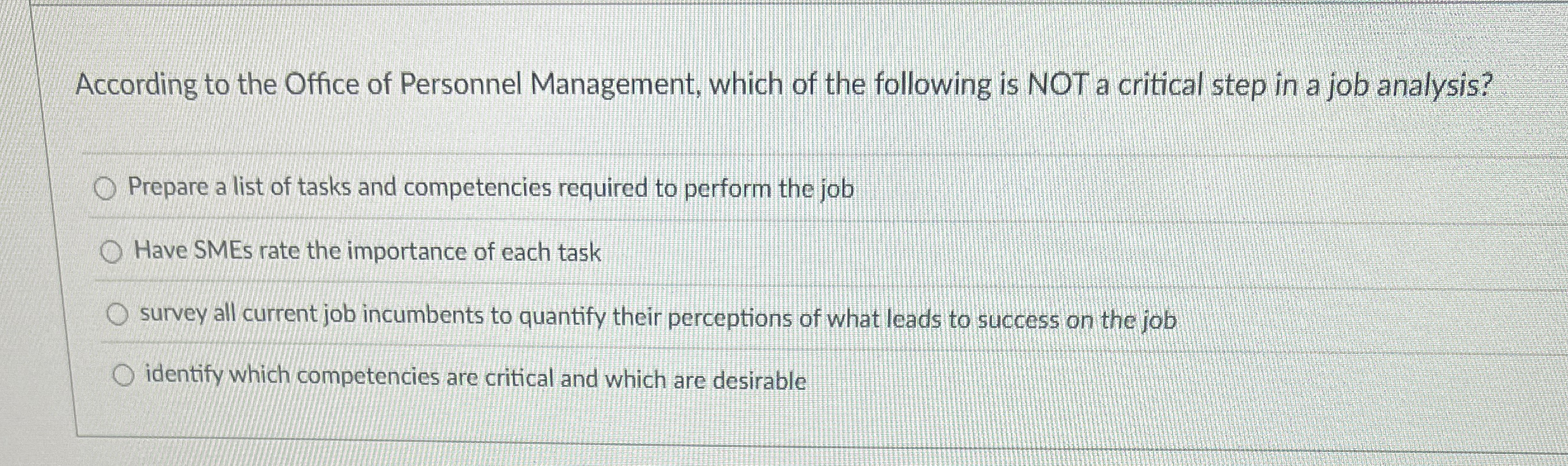According to the Office of Personnel Management,