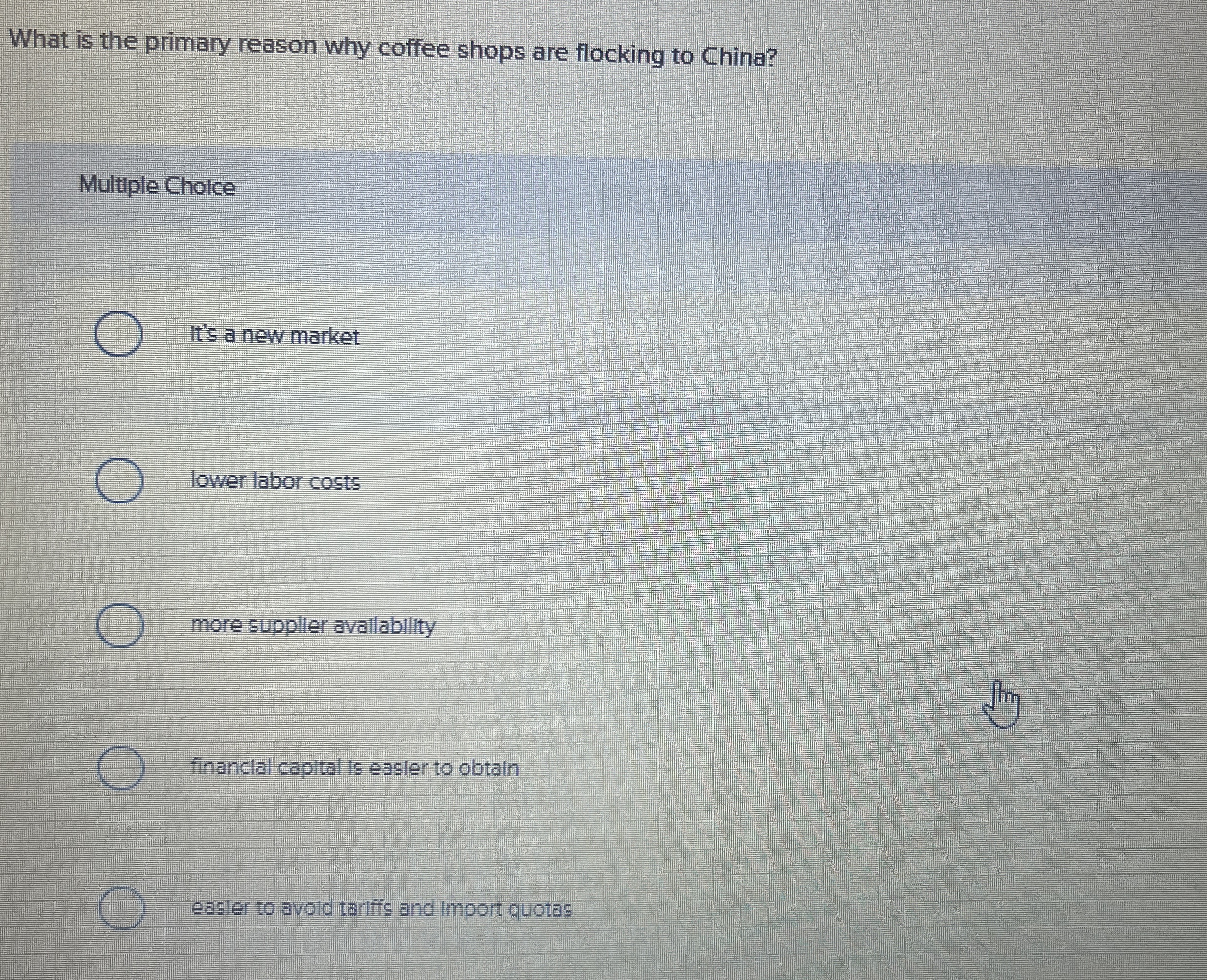 What is the primary reason why coffee shops are