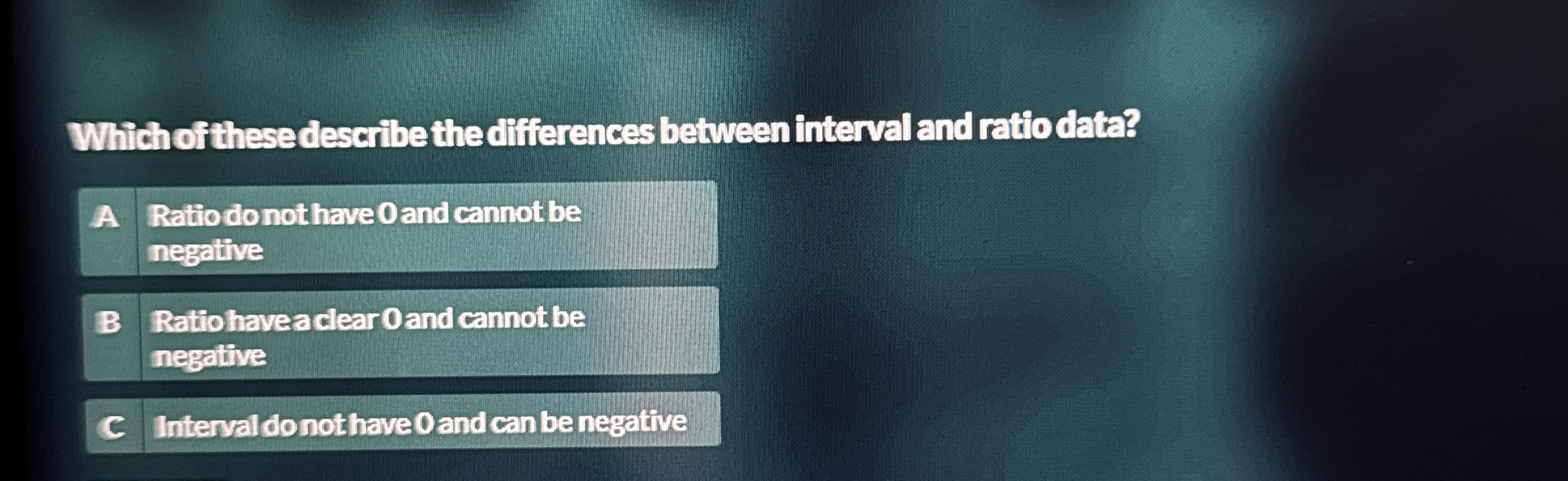 Which of these describe the differences between