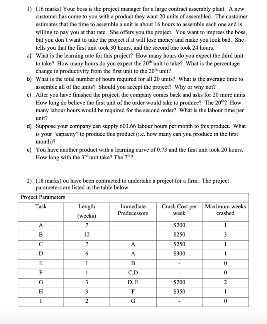 Question 1 ( 1 6 marks ) : Your boss is the