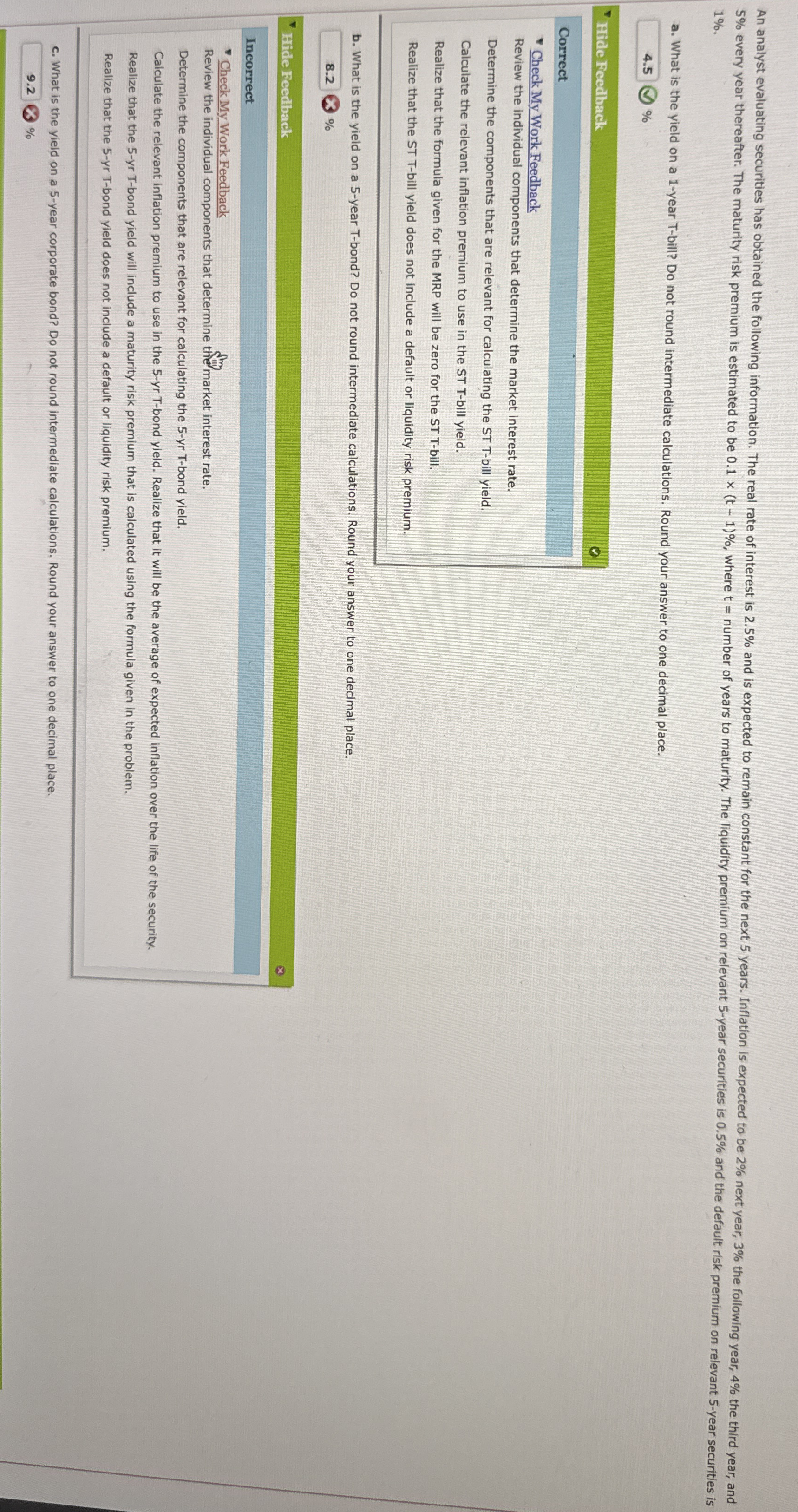 1 % . a . What is the yield on a 1 - year T -