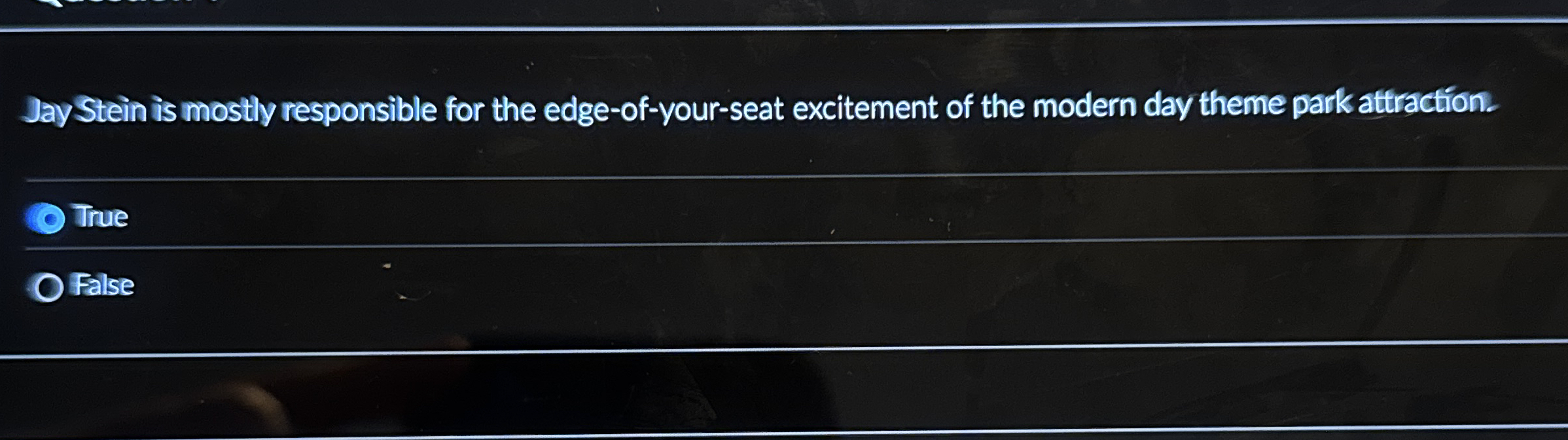 Jay Stein is mostly responsible for the edge - of