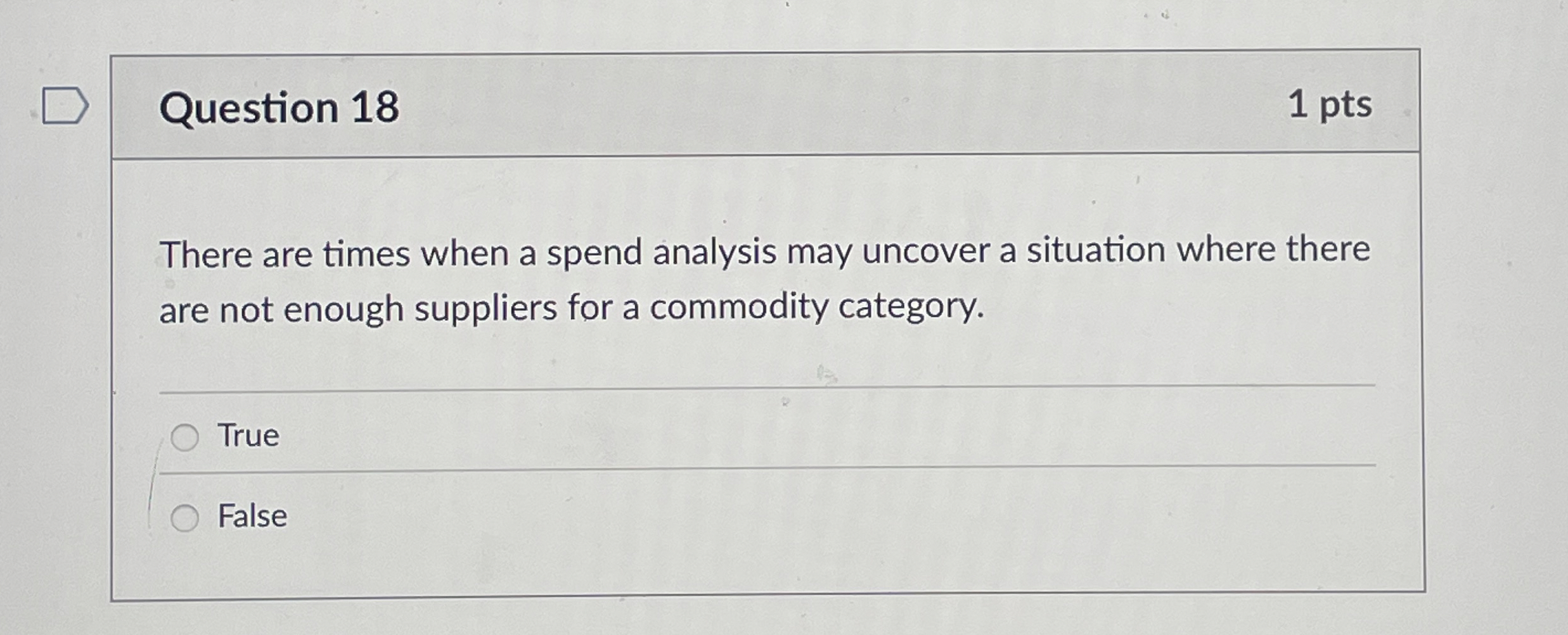 Question 1 8 1 pts There are times when a spend