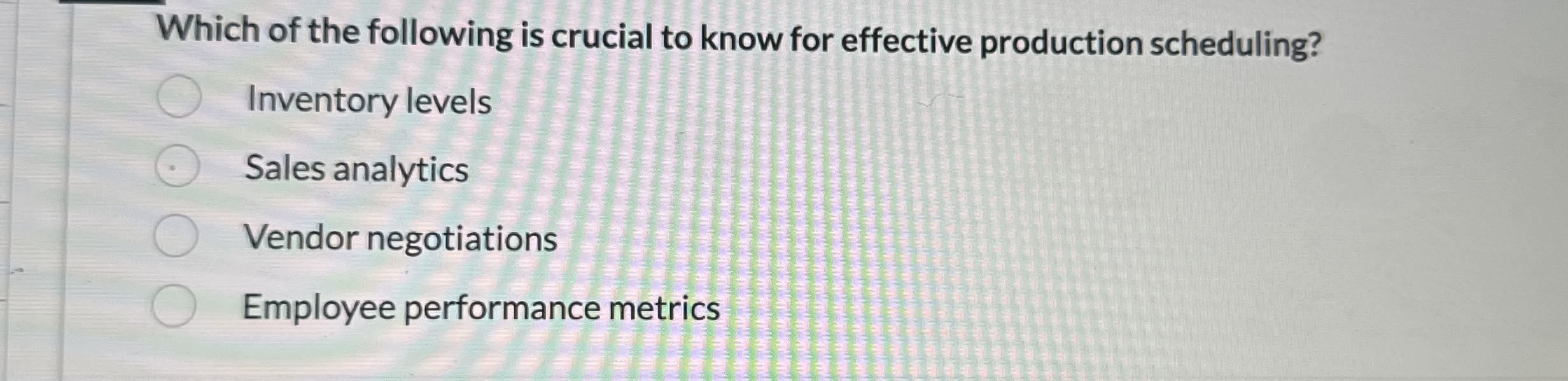 Which of the following is crucial to know for