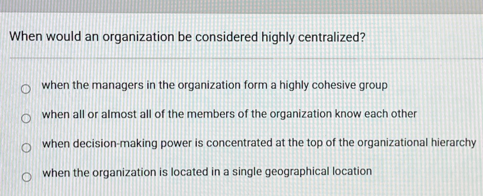 When would an organization be considered highly