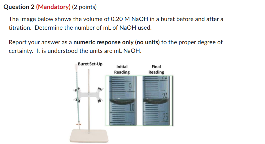 answer Question 2 (Mandatory) (2 points) The