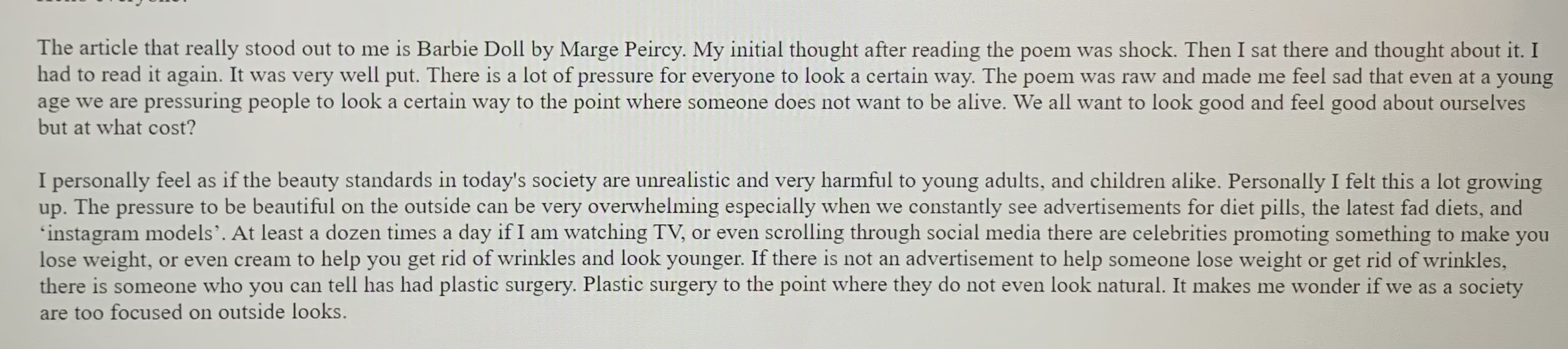 How do I response to this? The article that