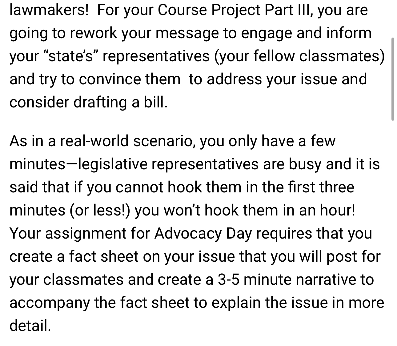 I need help creating an example fact sheet using