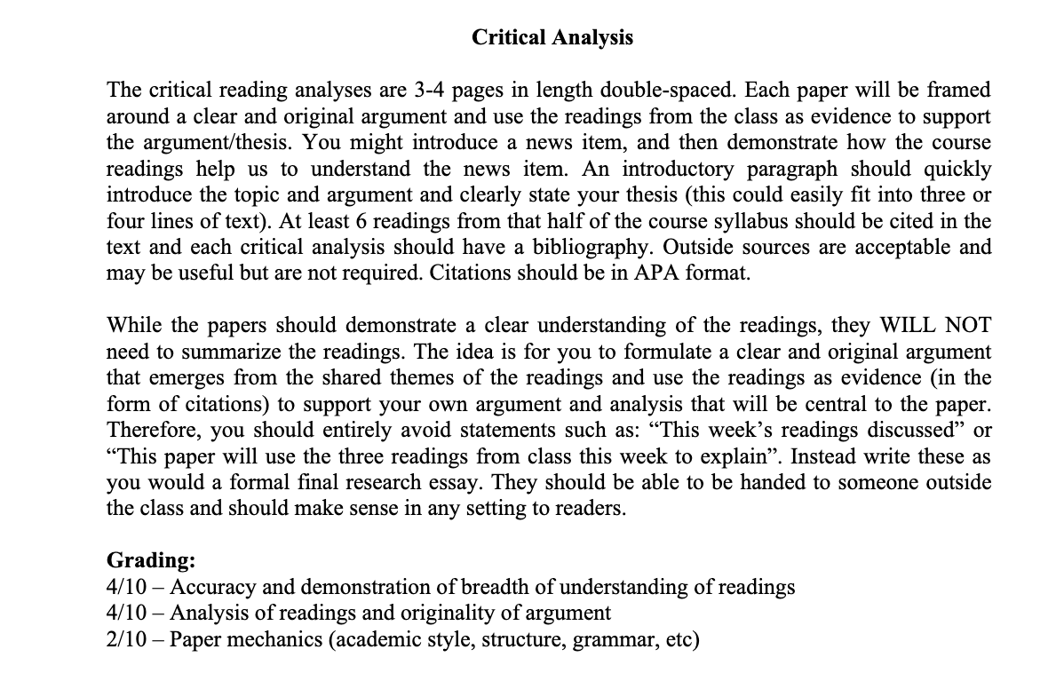 Critical Analysis Discussing the Future of