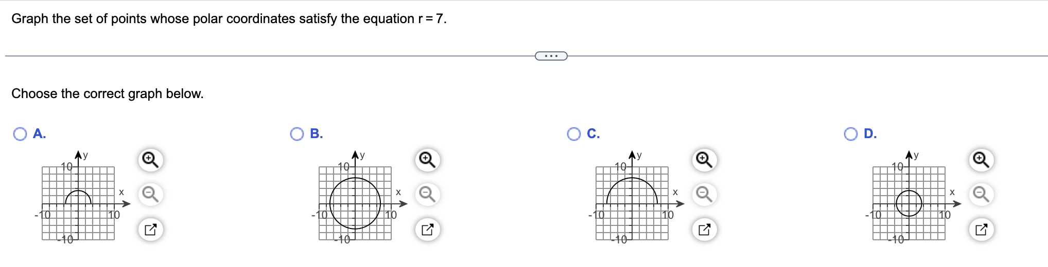answer Graph the set of points whose polar
