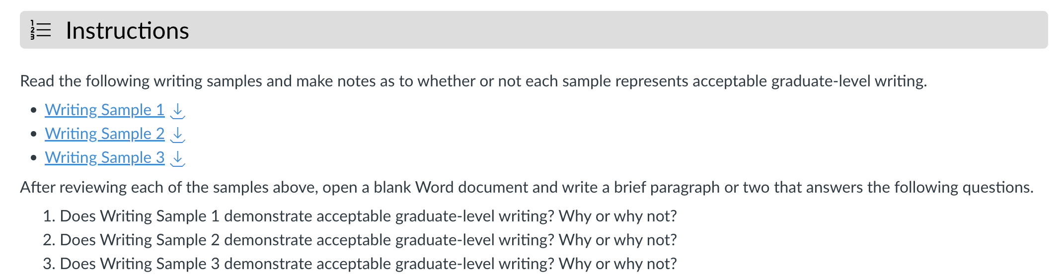 Instructions: = Instructions Read the following