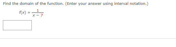 answer Find the domain of the function. (Enter