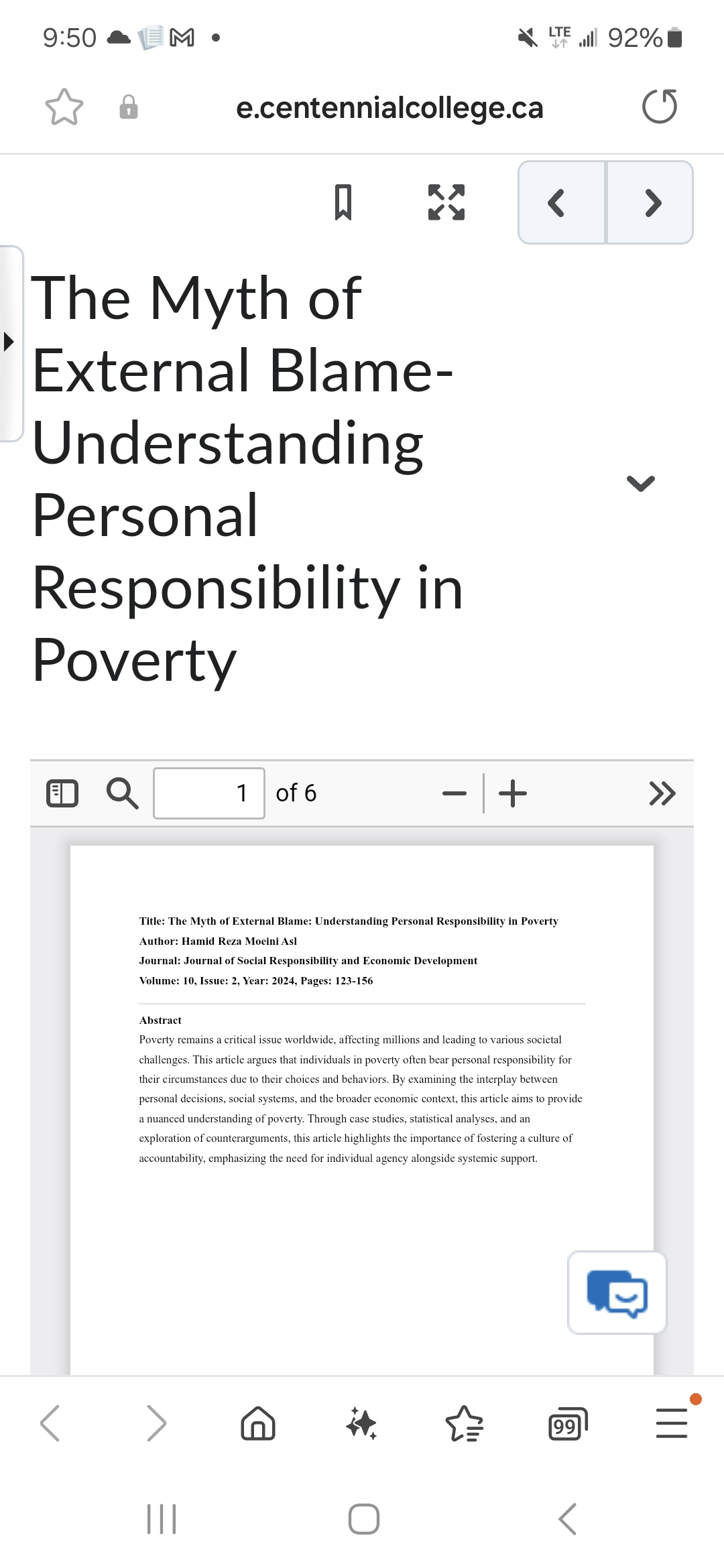 9:50 - LM . IT all 92% e.centennialcollege.ca >