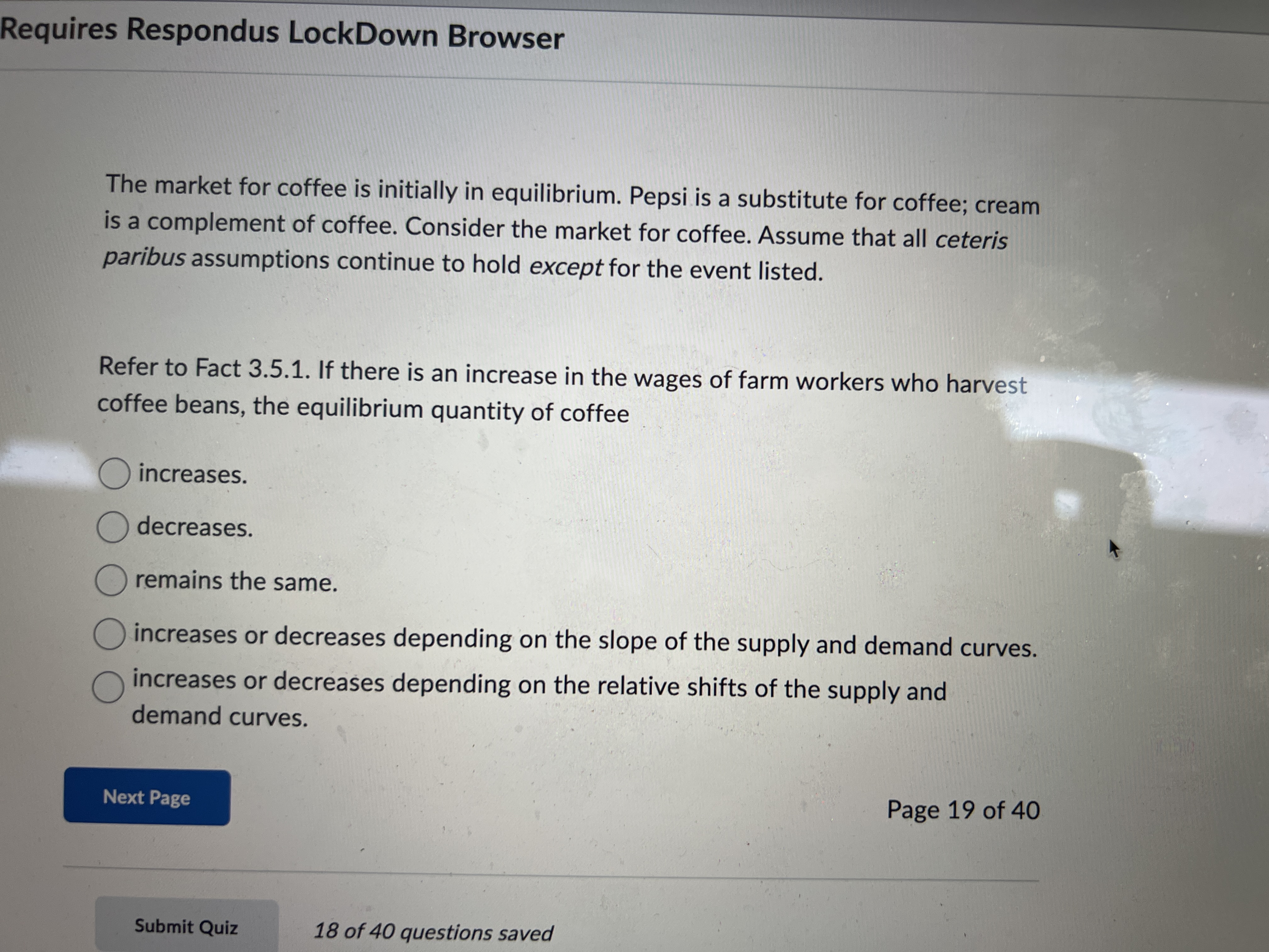 Answer Requires Respondus LockDown Browser The