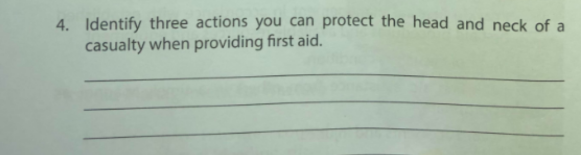 answer this in paragraph form 4. Identify three