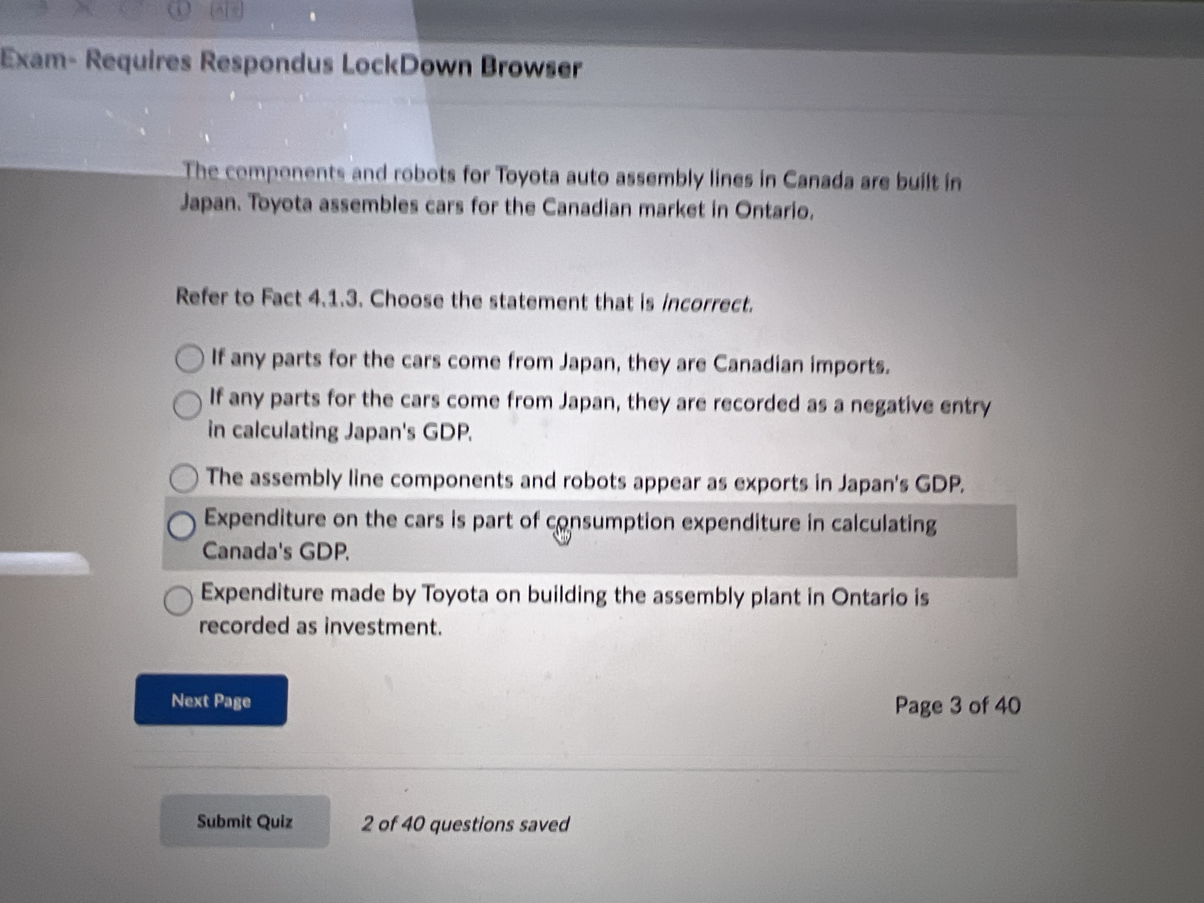 Answer Exam- Requires Respondus LockDown Browser