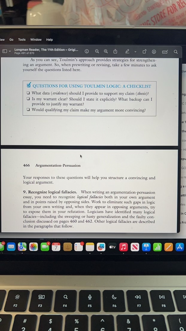 This week we will work on an Argumentation /