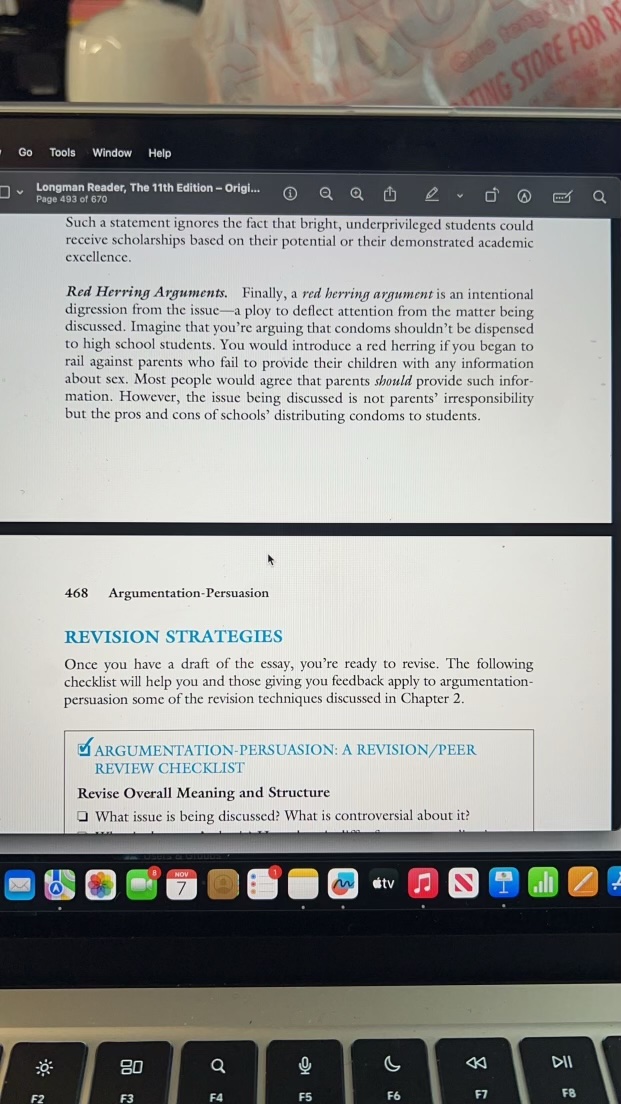 This week we will work on an Argumentation /