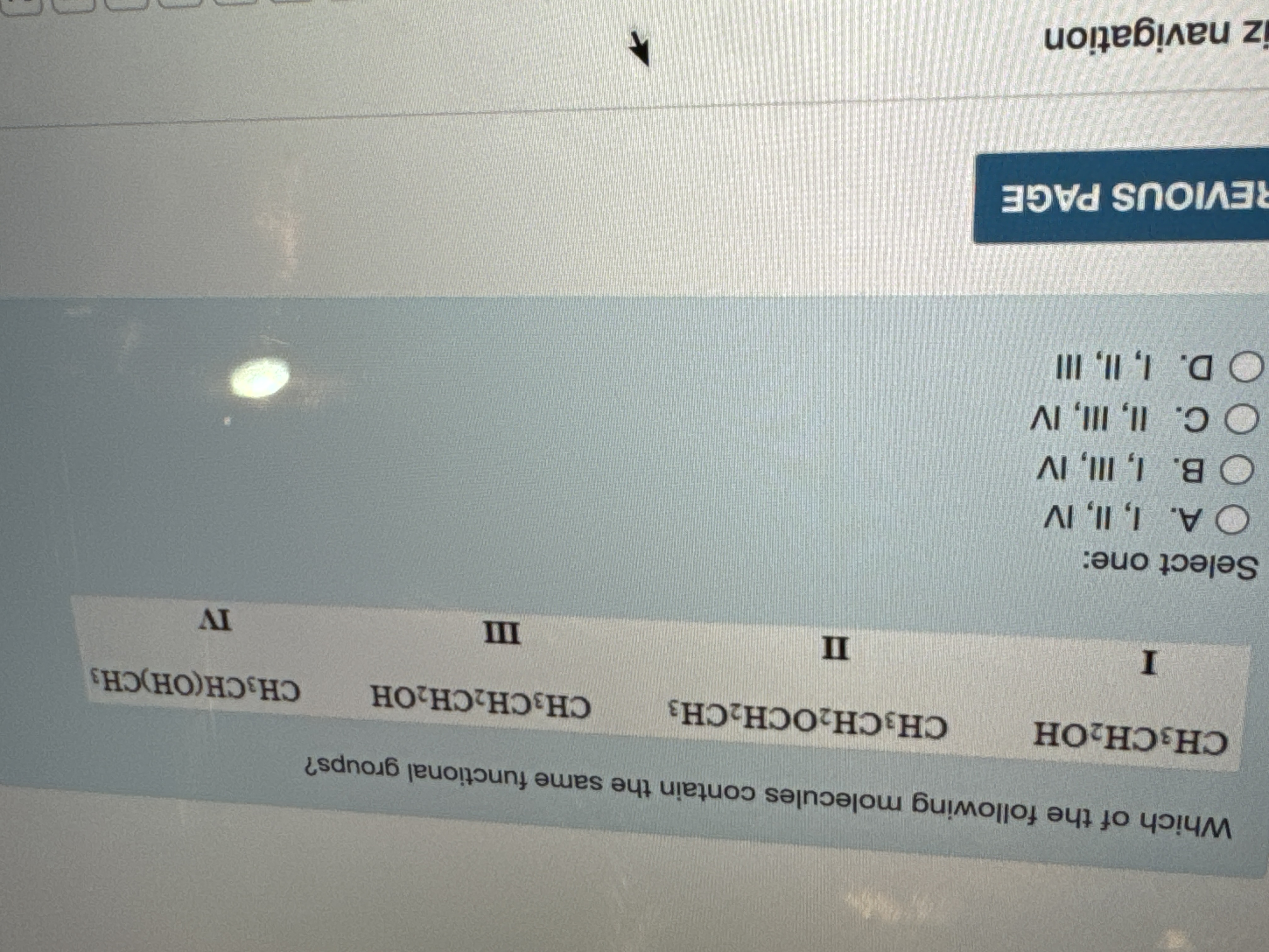 answer Which of the following molecules contain