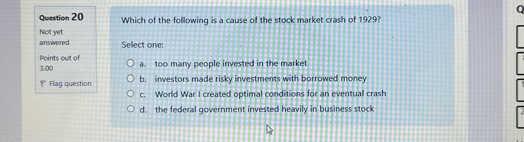 Question 2 0 Not yet answered Points out of 3 . 0