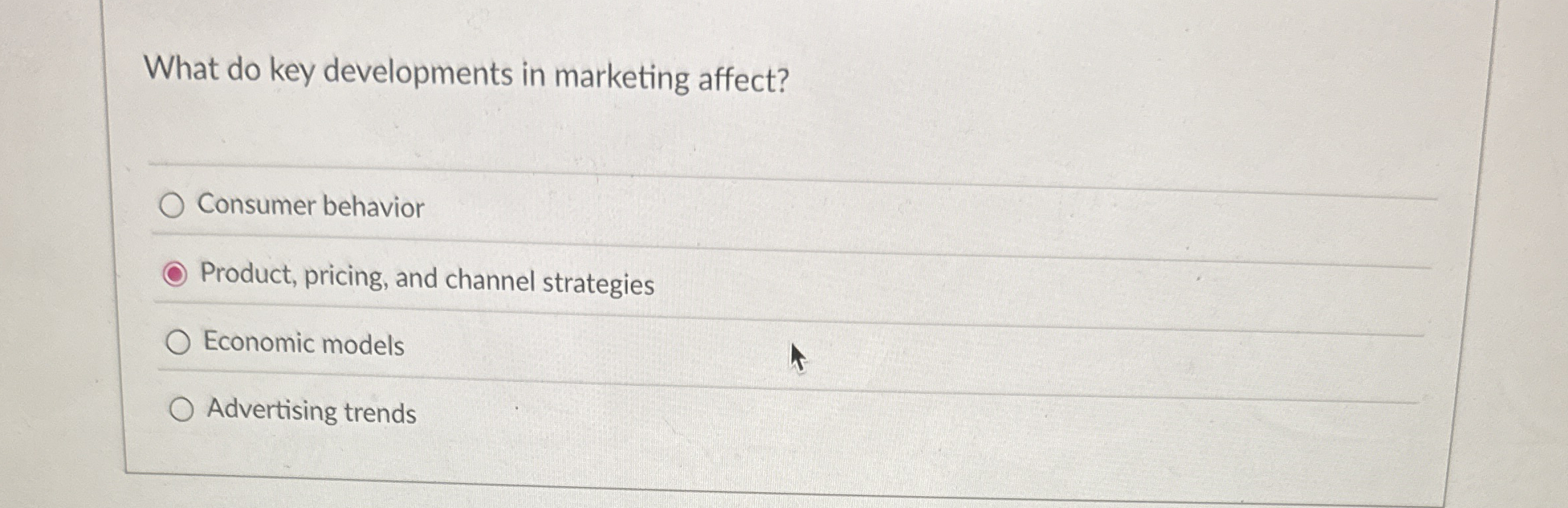 What do key developments in marketing affect?