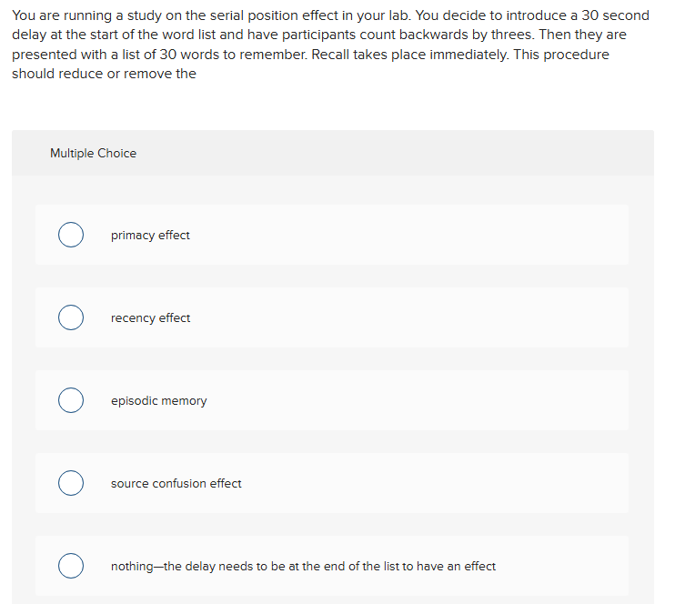 answer You are running a study on the serial