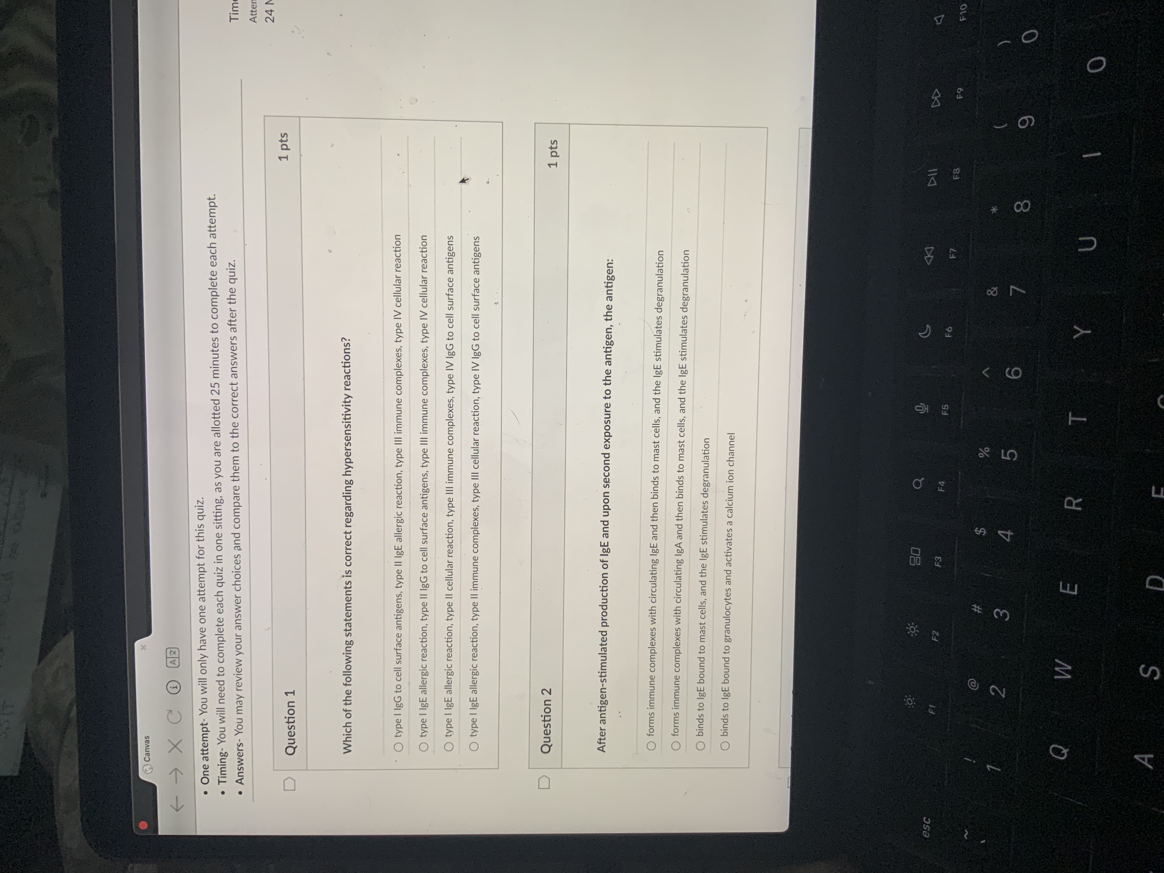 The correct answer question one and two Canvas <