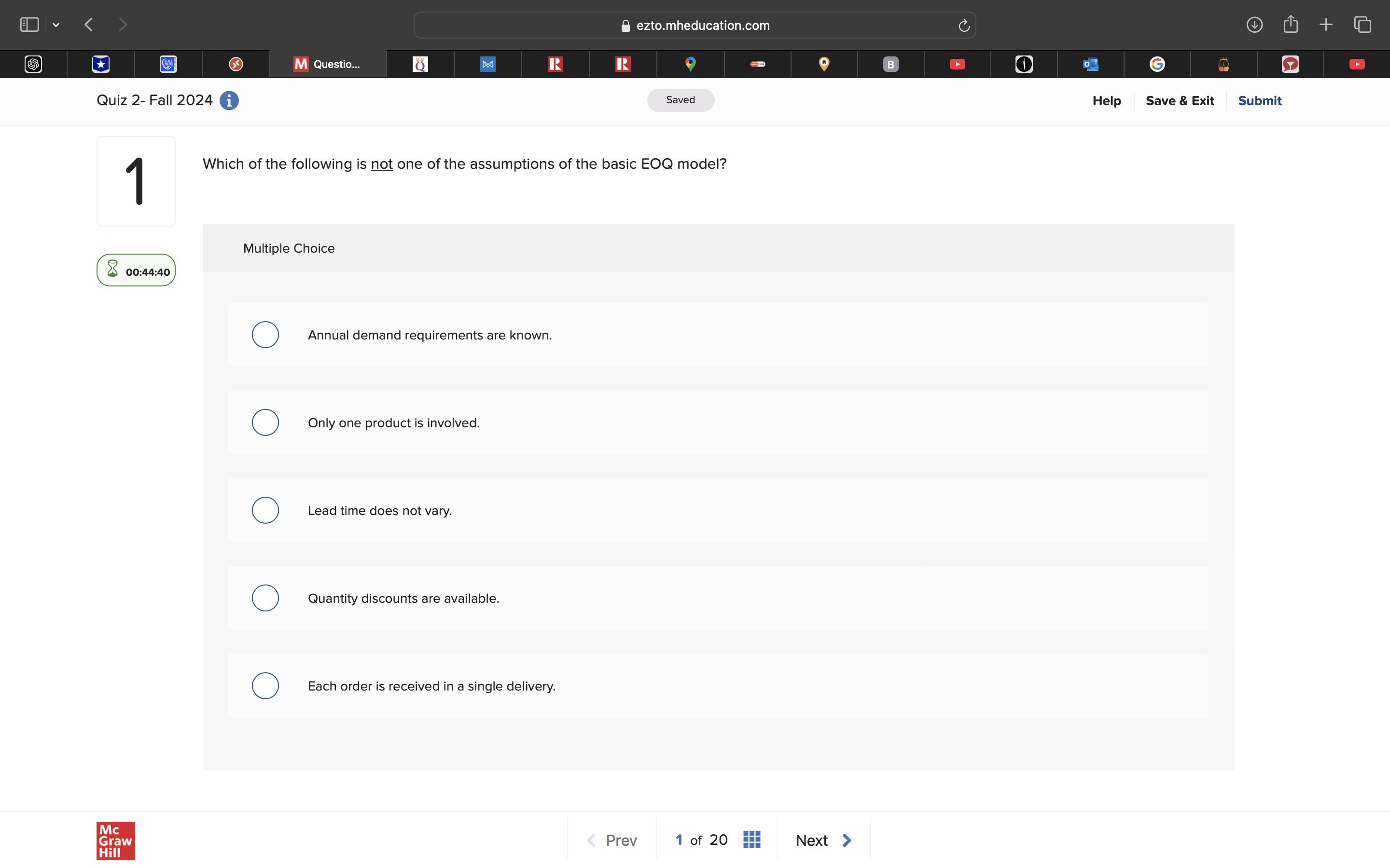 answer @ ezto.mheducation.com ] M Questio... 6]