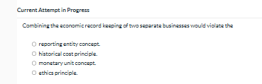answer Current Attempt in Progress Combining the