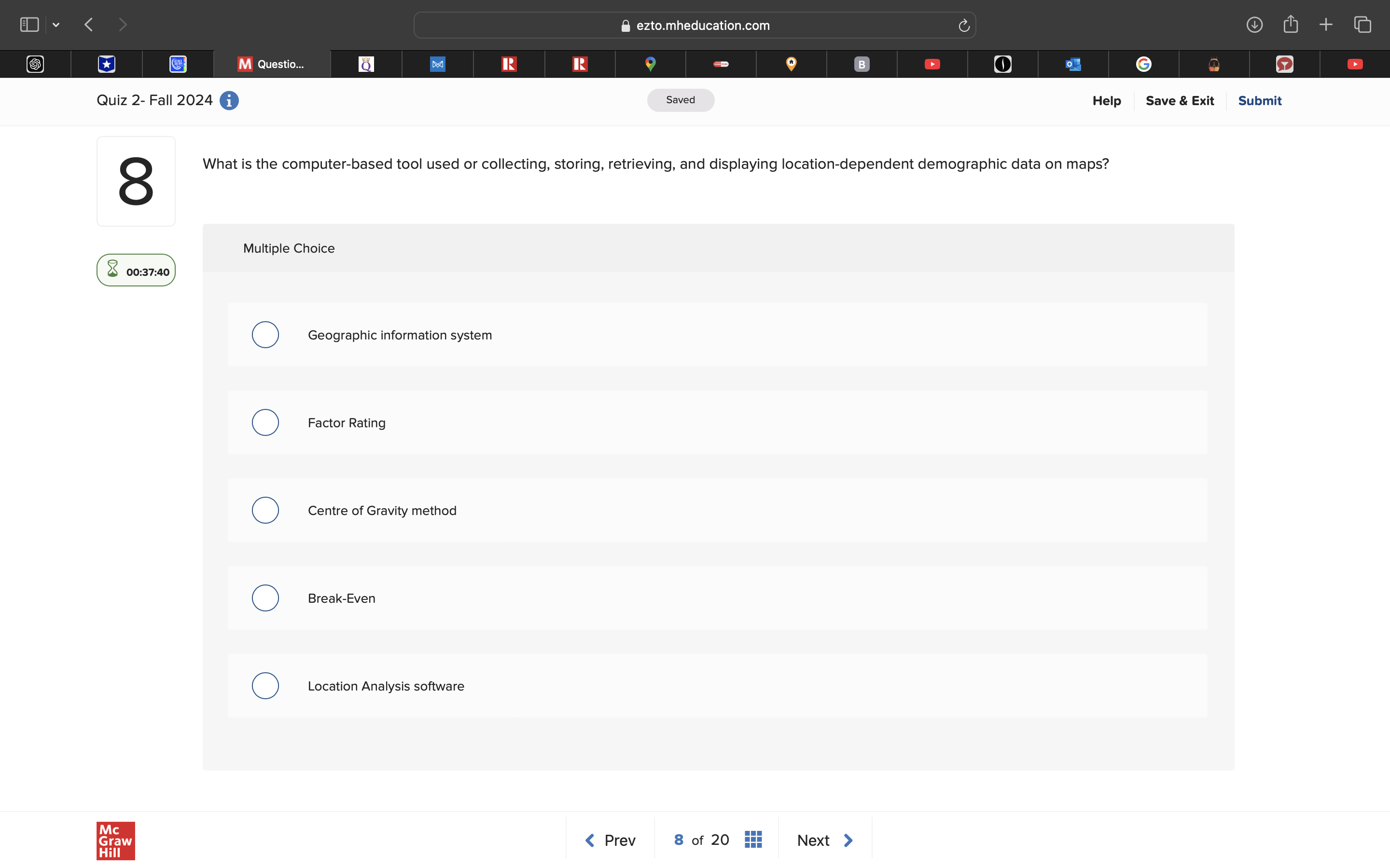 answerr ezto.mheducation.com + M Question.. R R B