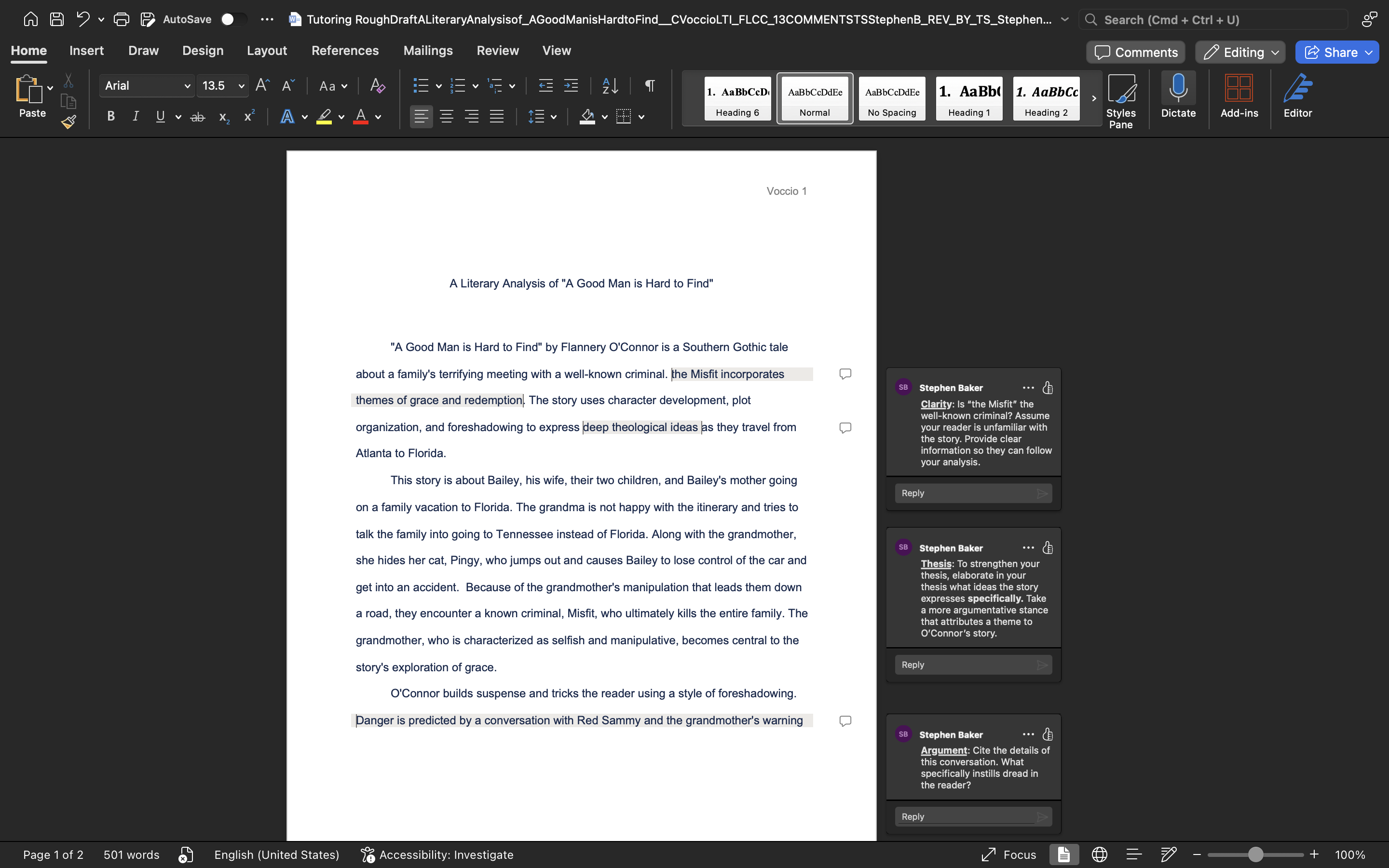 How can I correct my draft with the recommended