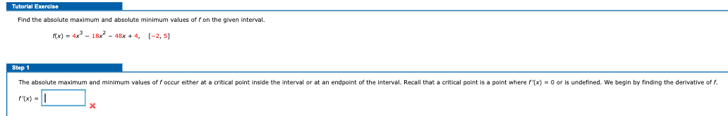 answer Tutorial Exercise Find the absolute