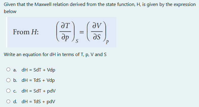 answer the question Given that the Maxwell