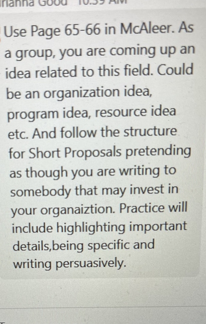 Chapter Summary Writing proposals for programs or