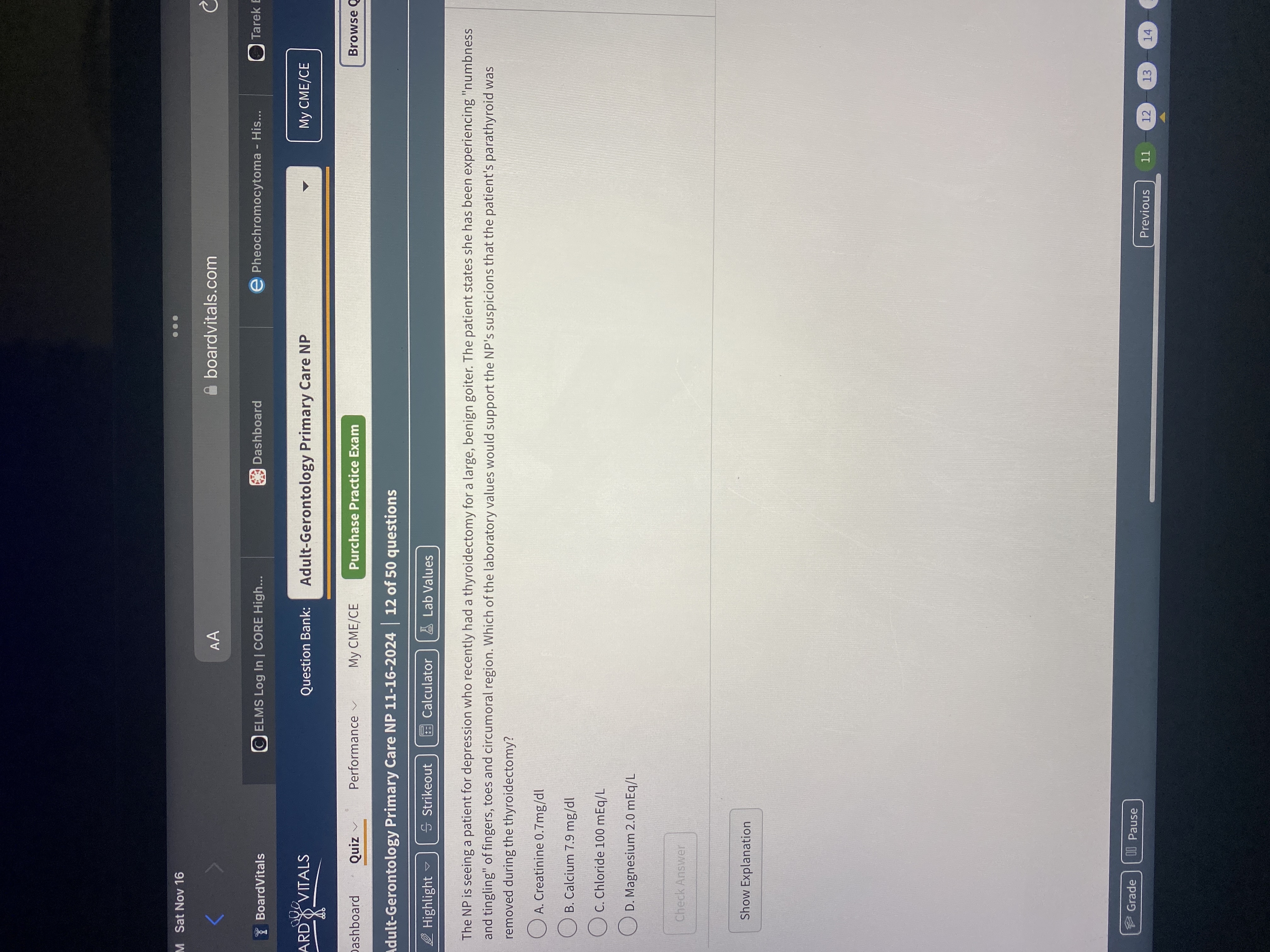 Answer Sat Nov 16 . . . AA boardvitals.com