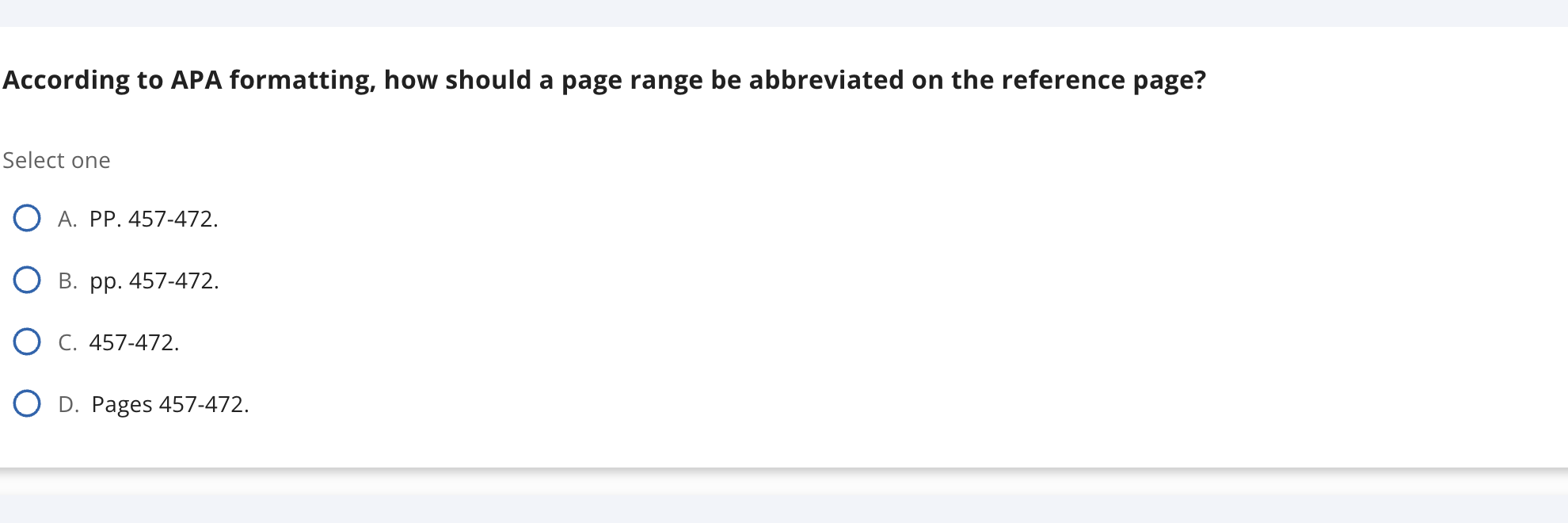 answer According to APA formatting, how should a