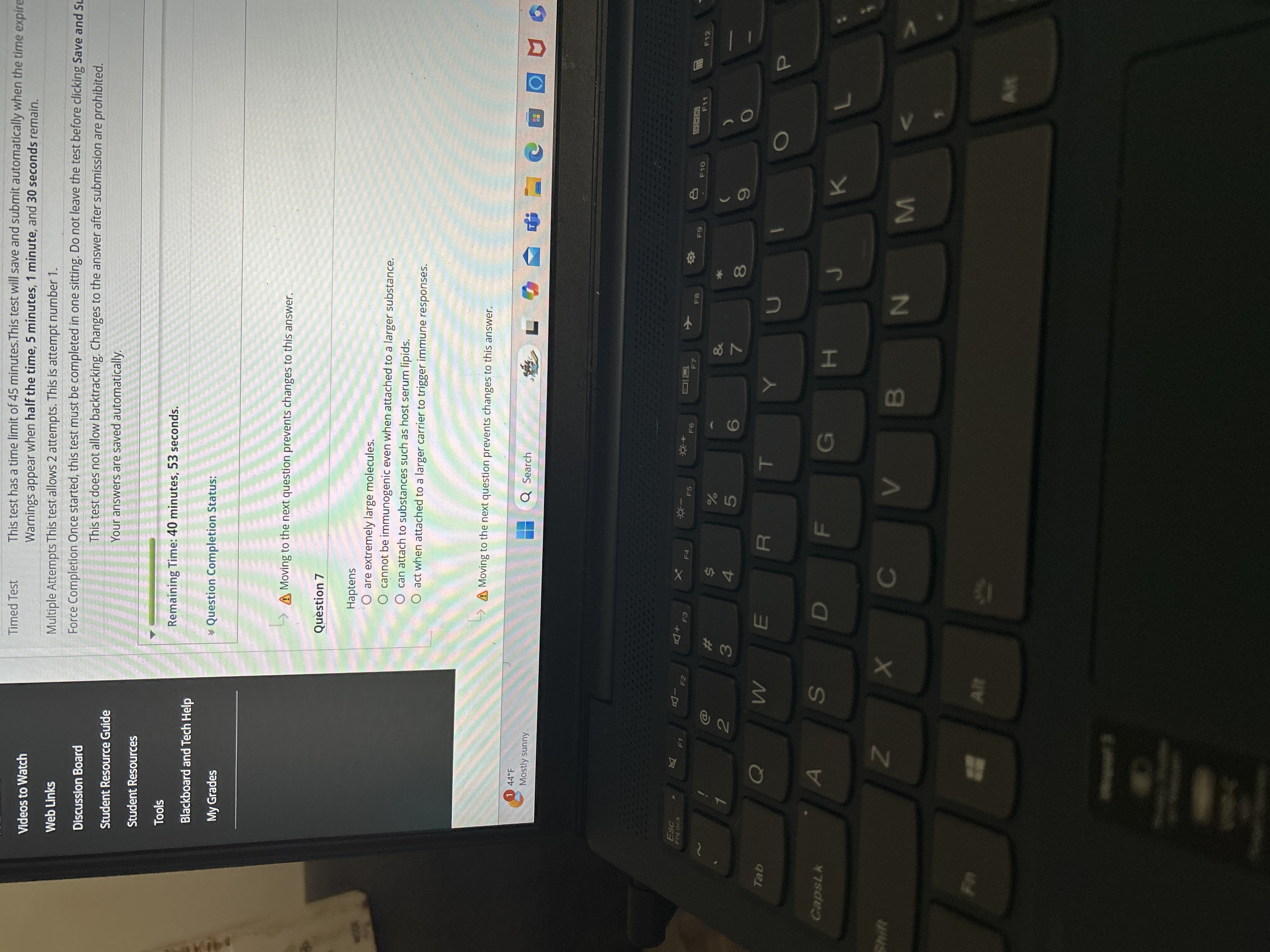 Answer Timed Test This test has a time limit of