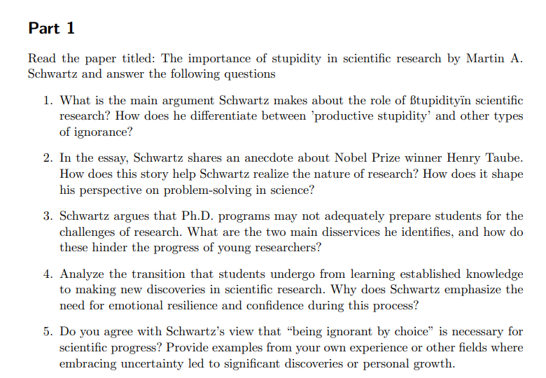 Assignment 2 Part 1 Read the paper titled: The