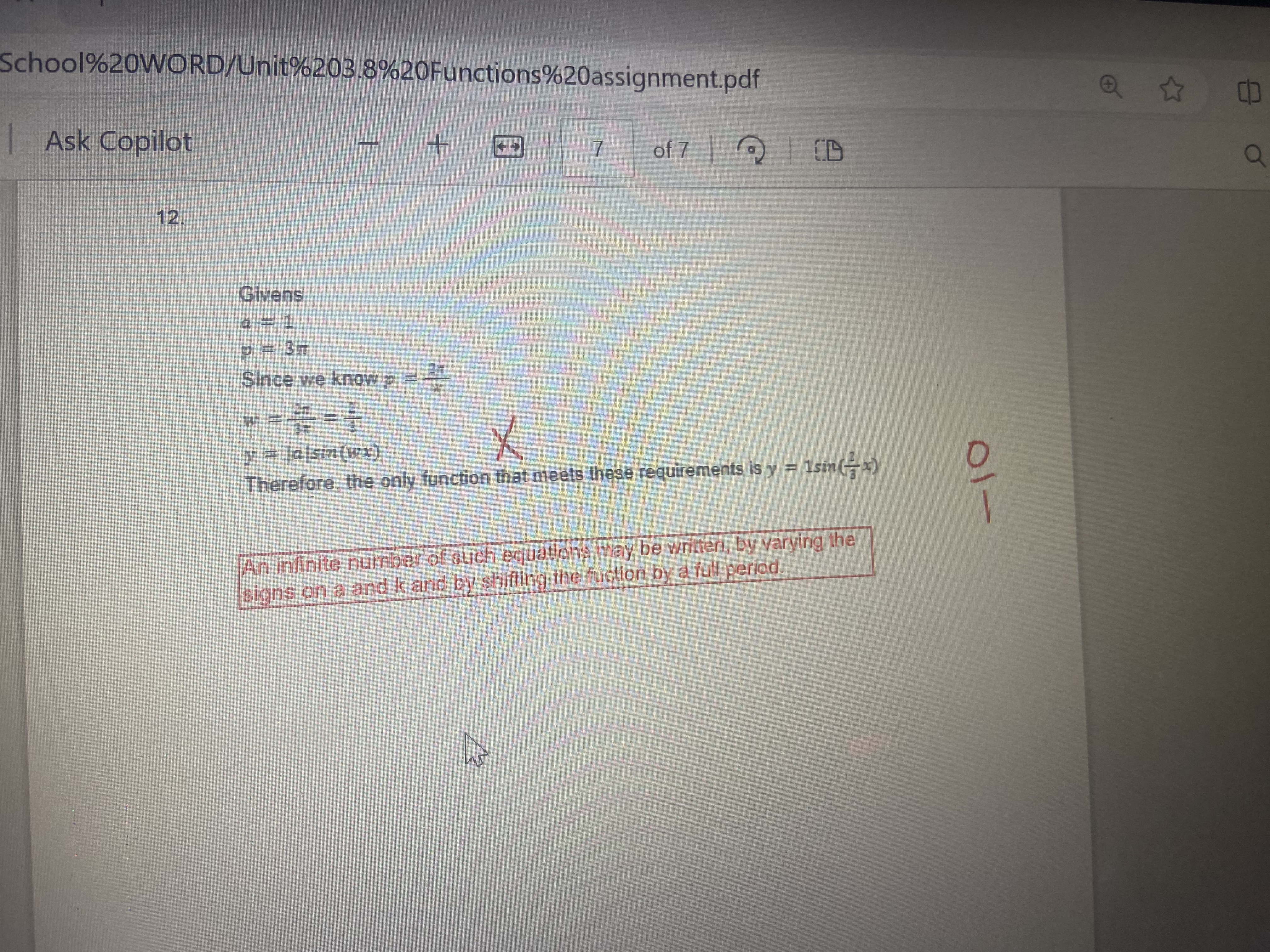 Question 12 Please, what does the correction in