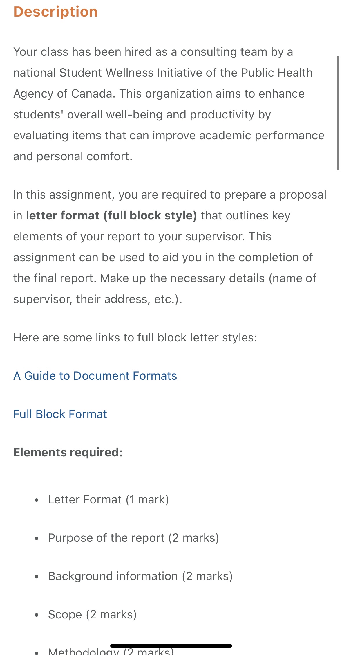Description Your class has been hired as a