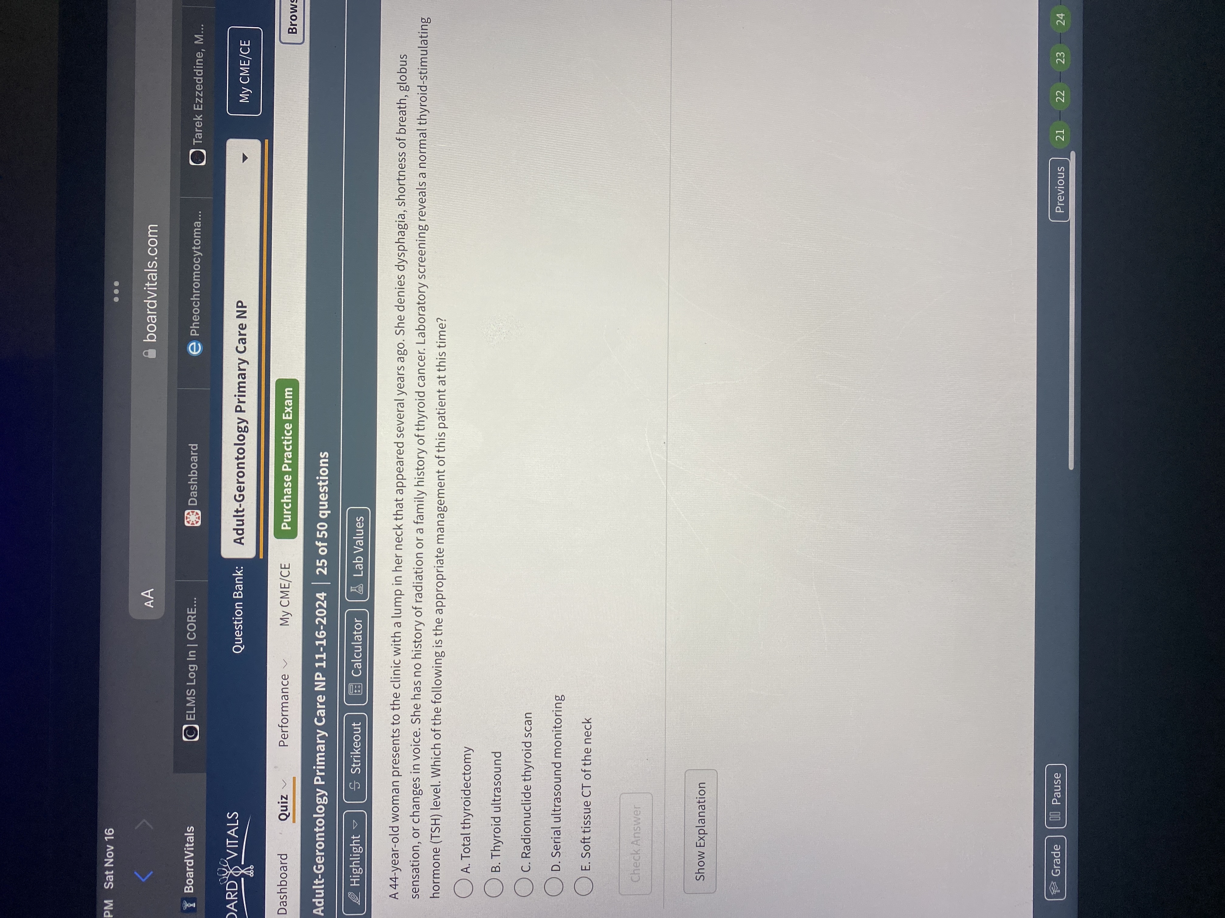 Answer PM Sat Nov 16 . . . AA boardvitals.com