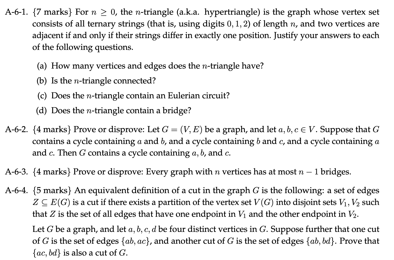 Please provide full solution/explanation A-6-1.
