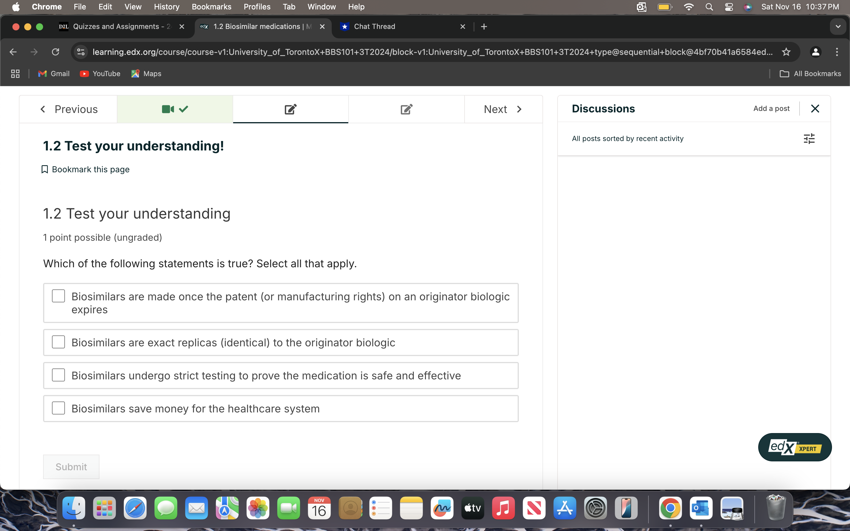 answer Chrome File Edit View History Bookmarks
