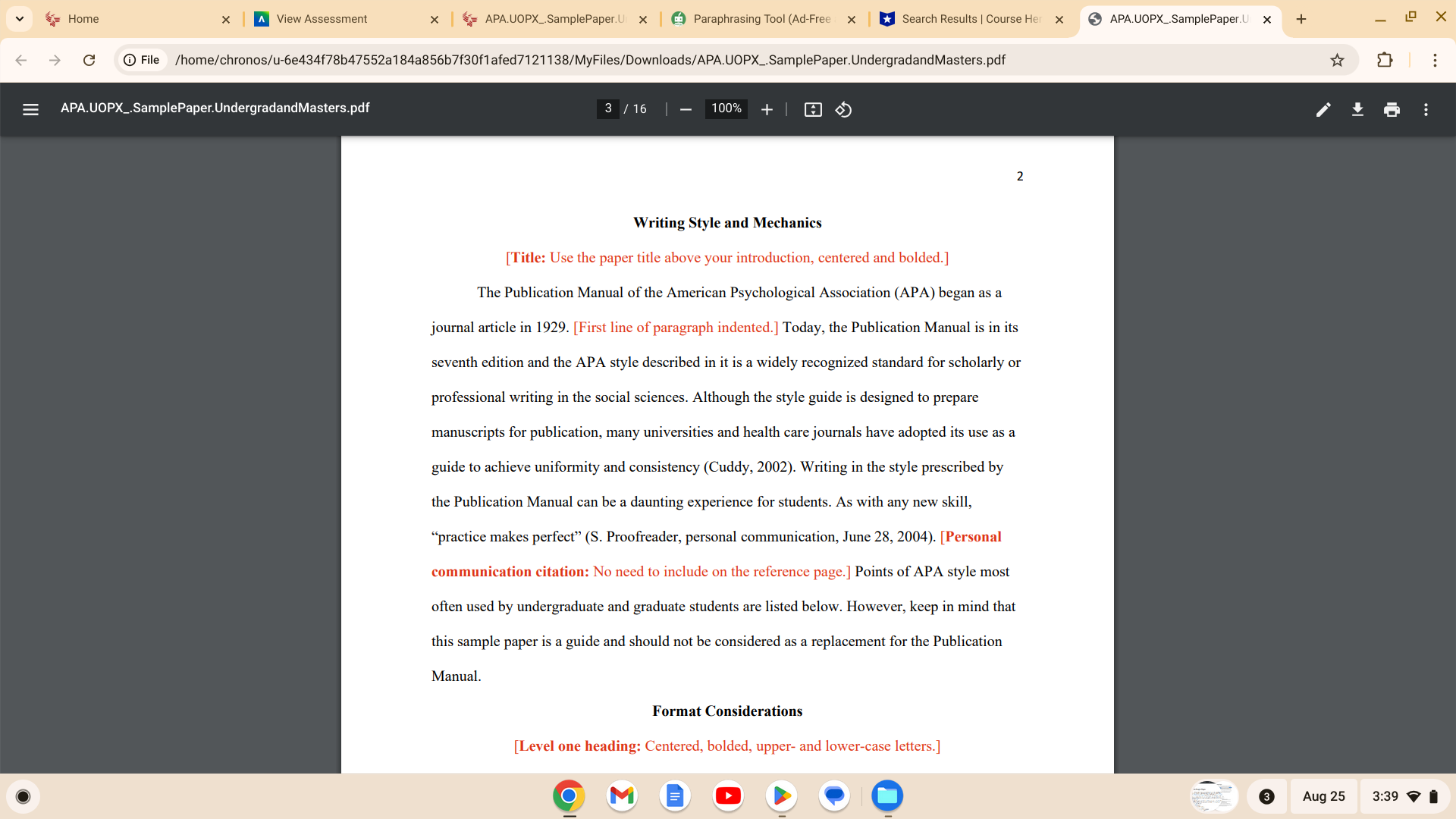 Identify 1 heading and 1 transitional word,