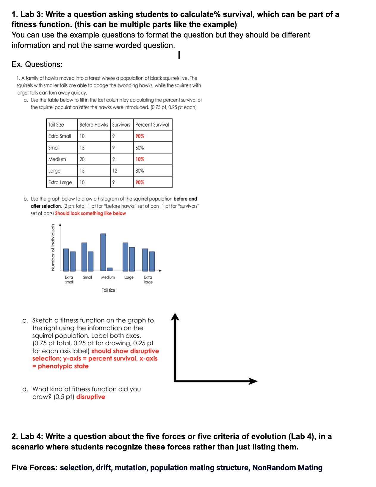 1. Lab 3: Write a question asking students to