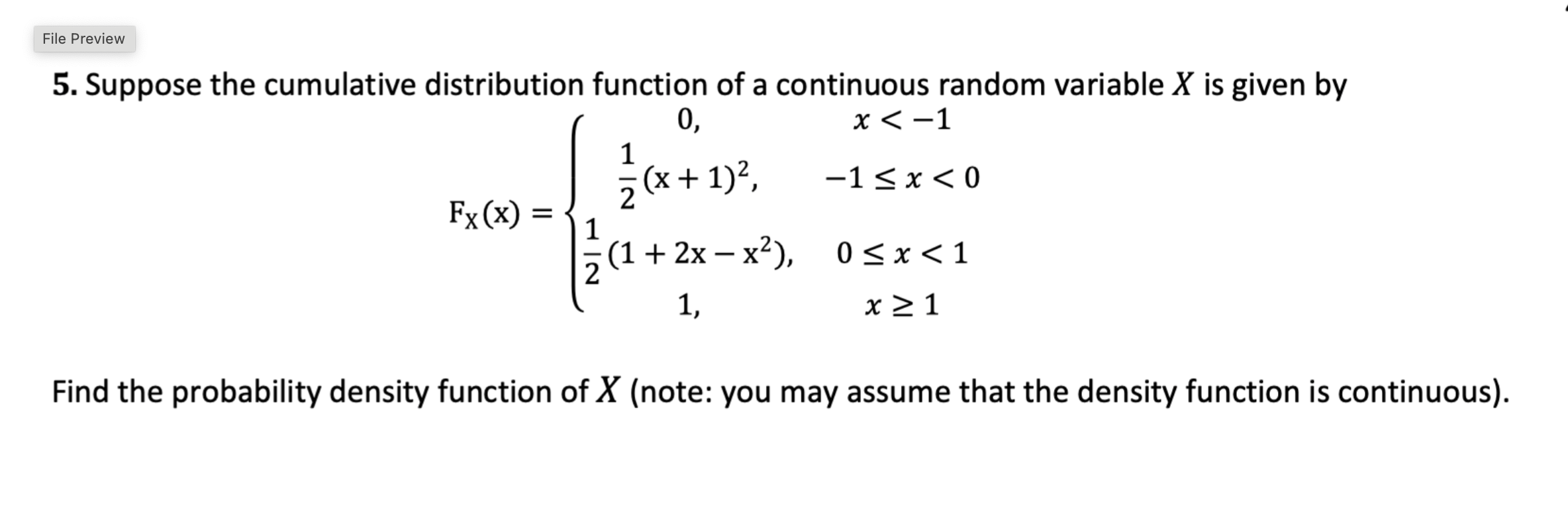 answer File Preview 5. Suppose the cumulative