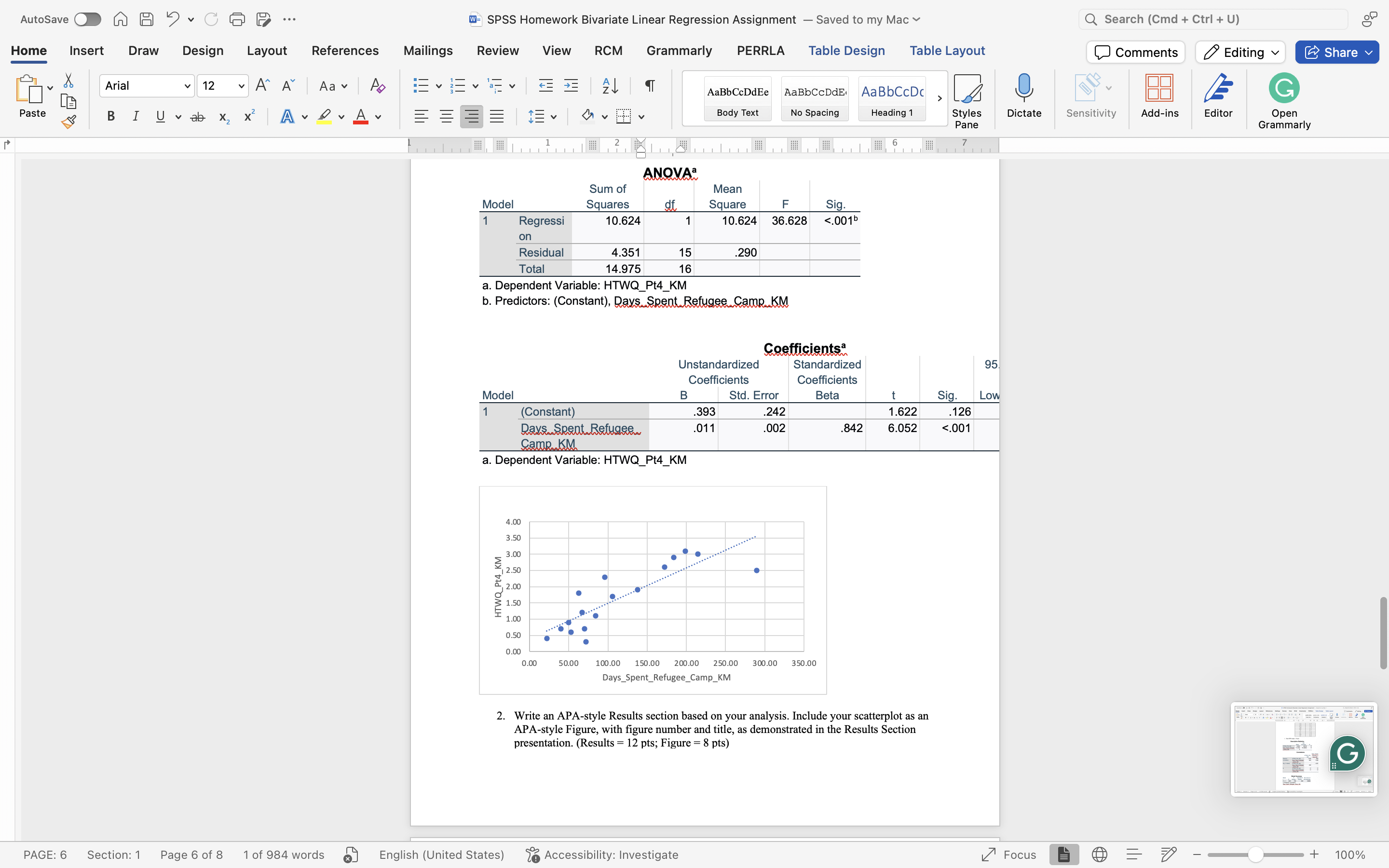 AutoSave O A A . CG 9 ... W= SPSS Homework