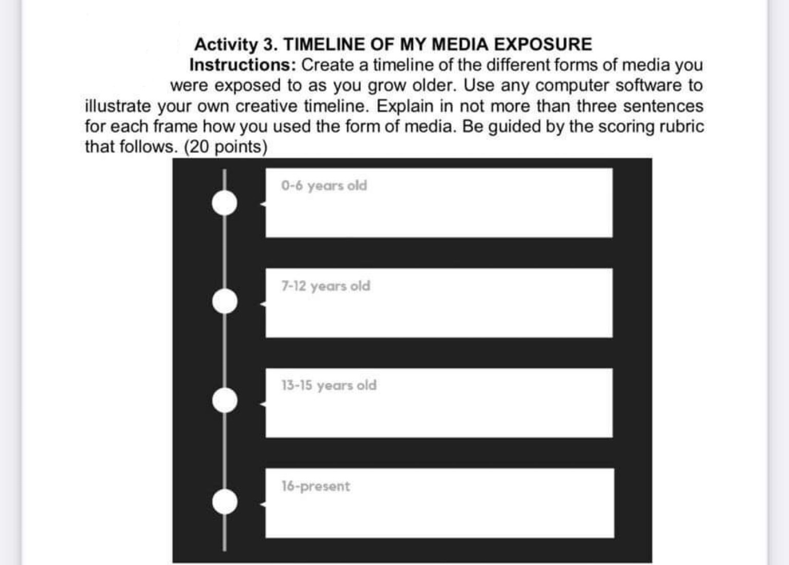 Read the directions & do the activity Own answer.