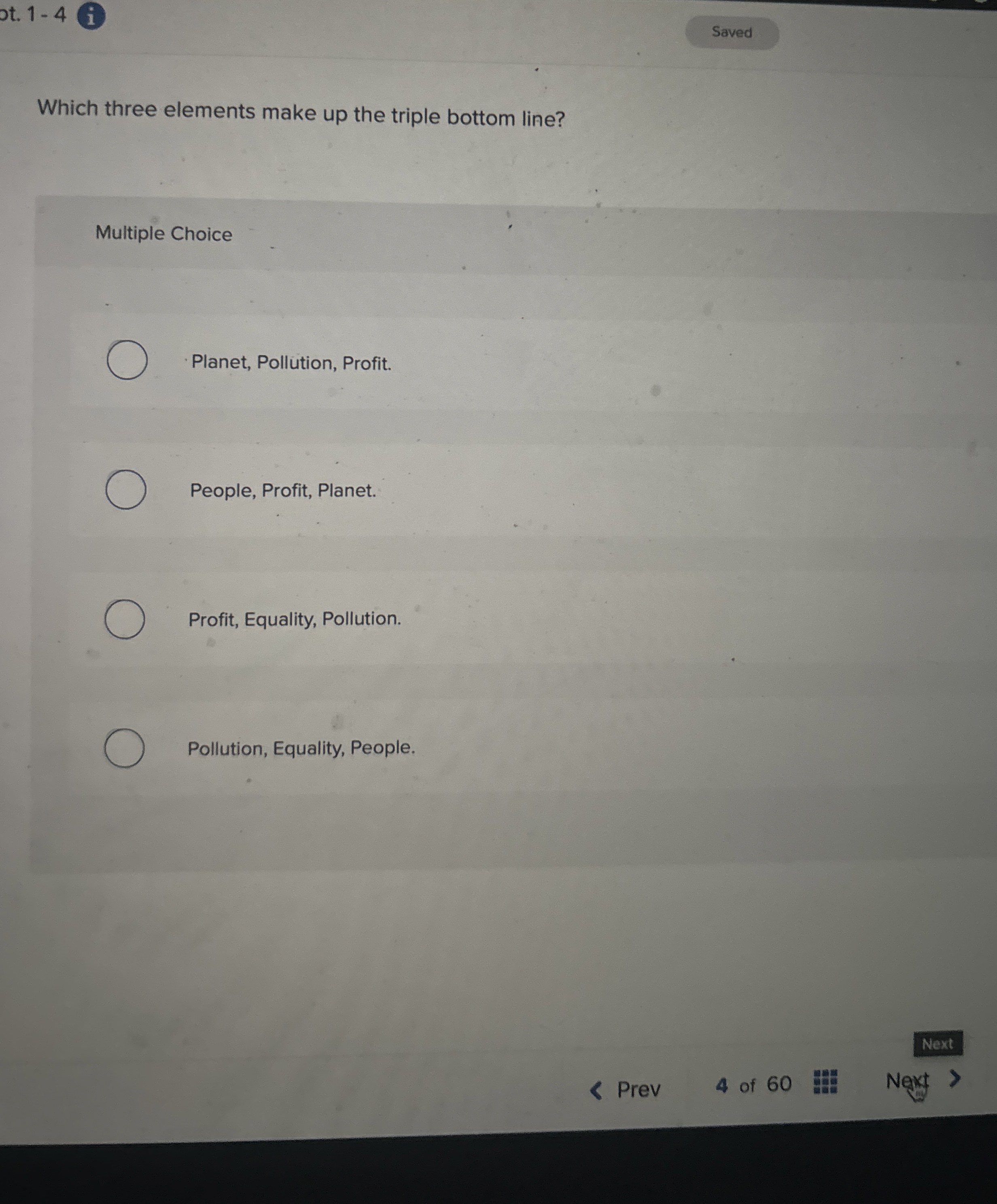 ot . 1 - 4 i Which three elements make up the